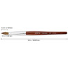 Round Mahogany Wood Kolinsky Brush with Silver Ferrule