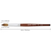 Round Mahogany Wood Kolinsky Brush with Silver Ferrule