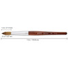 Round Mahogany Wood Kolinsky Brush with Silver Ferrule