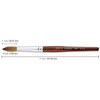 Round Mahogany Wood Kolinsky Brush with Silver Ferrule