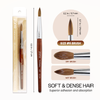 Round Mahogany Wood Kolinsky Brush with Silver Ferrule