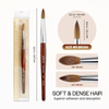 Round Mahogany Wood Kolinsky Brush with Silver Ferrule