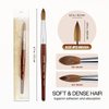 Round Mahogany Wood Kolinsky Brush with Silver Ferrule