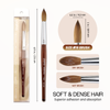 Round Mahogany Wood Kolinsky Brush with Silver Ferrule