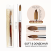 Round Mahogany Wood Kolinsky Brush with Silver Ferrule