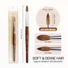 Round Mahogany Wood Kolinsky Brush with Silver Ferrule