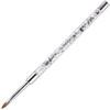 3D Sculpture Nail Art Brush with Glitter Silver Clear Acrylic Handle