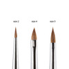 3D Sculpture Nail Art Brush with Glitter Gold Clear Acrylic Handle