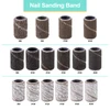 PANA 100 Pieces Brown Nail Sanding Bands (Grit 80, 150, 240)