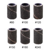  PANA 100 Pieces Black Nail Sanding Bands (Grit 80, 100, 120, 150, 180, 240)