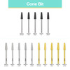 3/32" Cone Shaped Gold Carbide Bit (XF - XC)