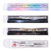 3D Sculpture Nail Art Brush with Glitter Rainbow Clear Acrylic Handle