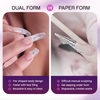 Plastic Nail Form Set Box - Frosted Form Box with Clear False Nail Tips