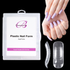 Plastic Nail Form Set Box - Frosted Form Box with Clear False Nail Tips
