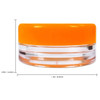 3G/3ML (0.1 oz) Plastic Clear Cosmetic Sample Jars (Round Top)