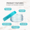5G/5ML (0.18 oz) Plastic Clear Cosmetic Sample Jars (Round Top)