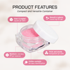 5G/5ML (0.18 oz) Plastic Clear Cosmetic Sample Jars (Square)