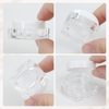 5G/5ML (0.18 oz) Plastic Clear Cosmetic Sample Jars (Square)