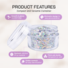 20G/20ML Plastic Clear Cosmetic Sample Jars (Round Top)