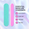 Mini Double Sided Emery Board Nail Files - Pink/Teal (Grits: 80/80 to 180/240)