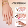 Premium Soft Quality Practice Hand with Bendable Fingers and Wall Stand