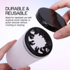 Nail Brush Holder and Cleanser Bottle with Black Lid
