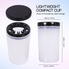 Nail Brush Holder and Cleanser Bottle with Black Lid