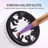 Nail Brush Holder and Cleanser Bottle with Black Lid
