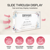 Clear Acrylic Wall Mount Business License Holder Display