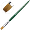 Fuji Kolinsky (Short, Flat Shaped) Brush with Green Handle Size 14