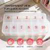 Empty Numbered Nail Art Tip Storage Box Case (Clear or Frosted)