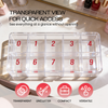 Empty Numbered Nail Art Tip Storage Box Case (Clear or Frosted)