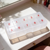 Empty Numbered Nail Art Tip Storage Box Case (Clear or Frosted)