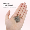 Stainless Steel Open Jump Ring Connector - Silver Tone - 100pcs