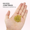 Gold Plated Open Jump Ring Connector - 100pcs