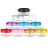 5G/5ML (0.18 oz) Plastic Cosmetic Sample Jars with Multi-Color Lids