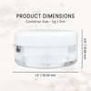 5G/5ML (0.18 oz) Plastic Cosmetic Sample Jars with Multi-Color Lids