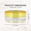 3G/3ML (0.1 oz) Plastic Cosmetic Sample Jars with Multi-Color Lids