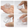 3G/3ML (0.1 oz) Plastic Cosmetic Sample Jars with Multi-Color Lids