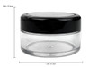 10G/10ML Sifter Clear Jar w/ Windows Lid
