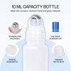 10ML(1/3oz) Glass Roller Bottles with Stainless Steel Ball and Blue Metal Cap