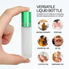 10ML(1/3oz) Glass Roller Bottles with Stainless Steel Ball and Green Metal Cap