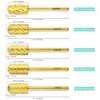 3/32" Smooth Top Large Barrel Gold Carbide Bit (XF - 5XC)