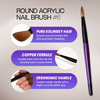 Round Purple Coated Wood Kolinsky Brush Handle with Black Ferrule