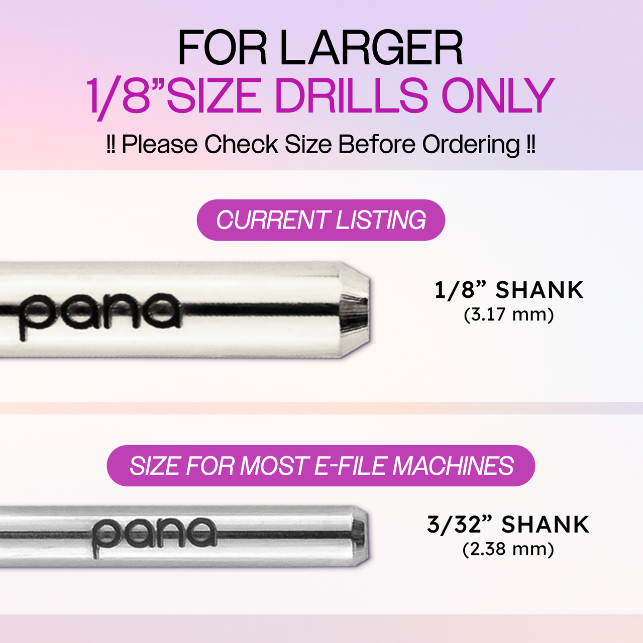 Flat Top Large Barrel Silver 1/8" Carbide Bit (XF - 4XC)