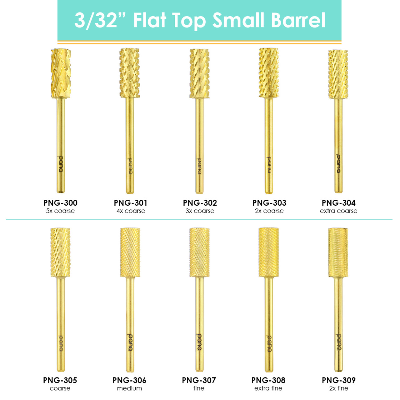 3/32" Flat Top Small Barrel Gold Bit (2XF - 5XC)