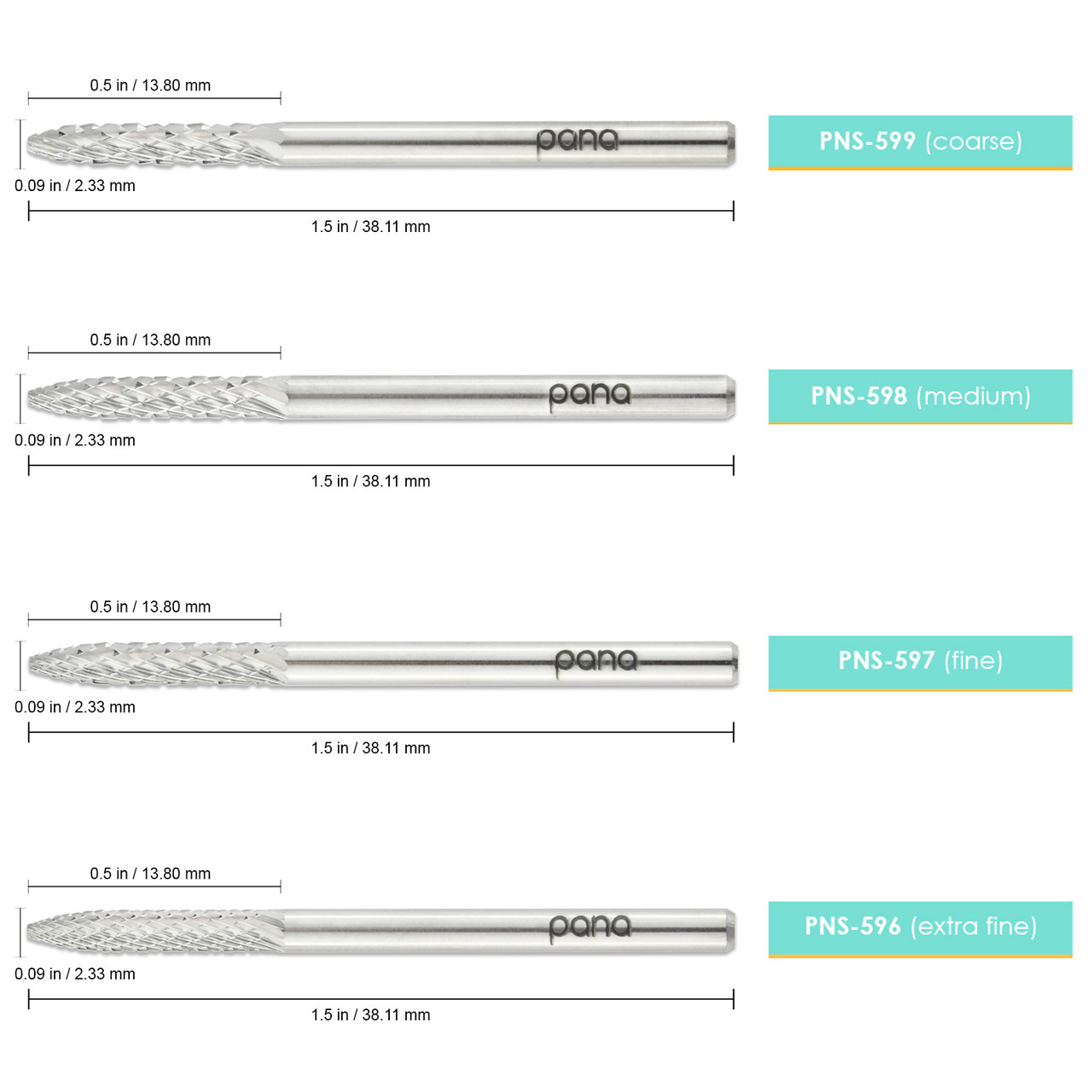 3/32" UNC Regular Tip Silver Carbide Bit (XF - C)