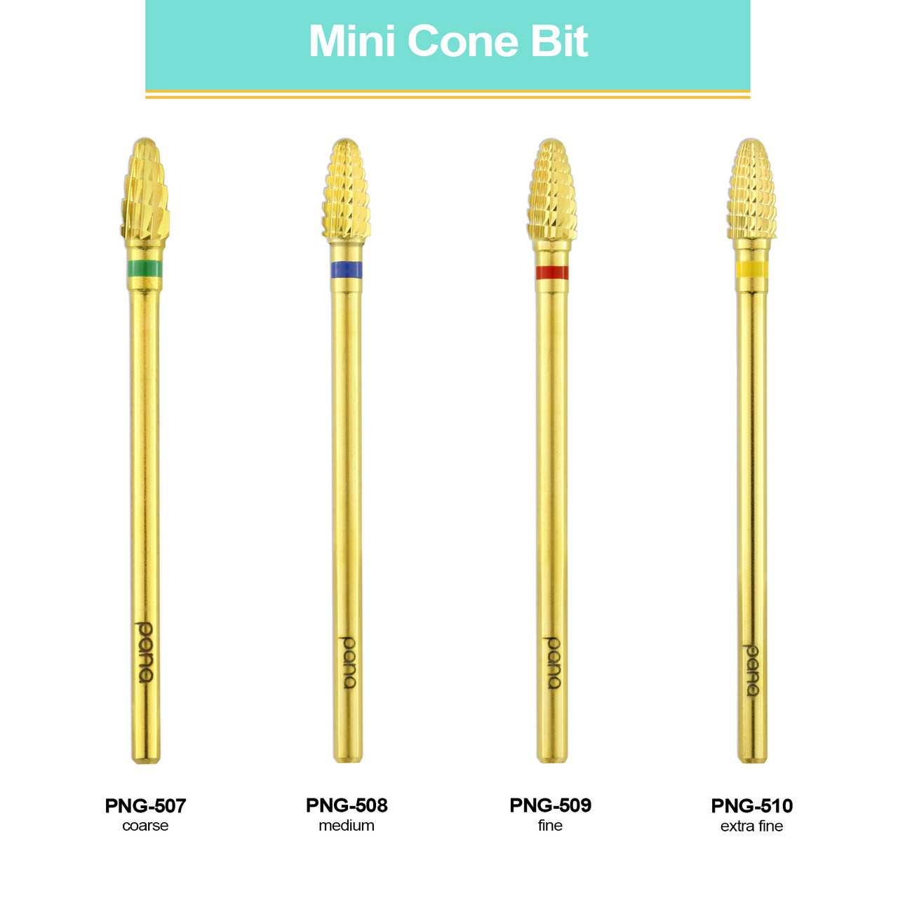 3/32" Mini Cone Gold Carbide Bit (XF - C)