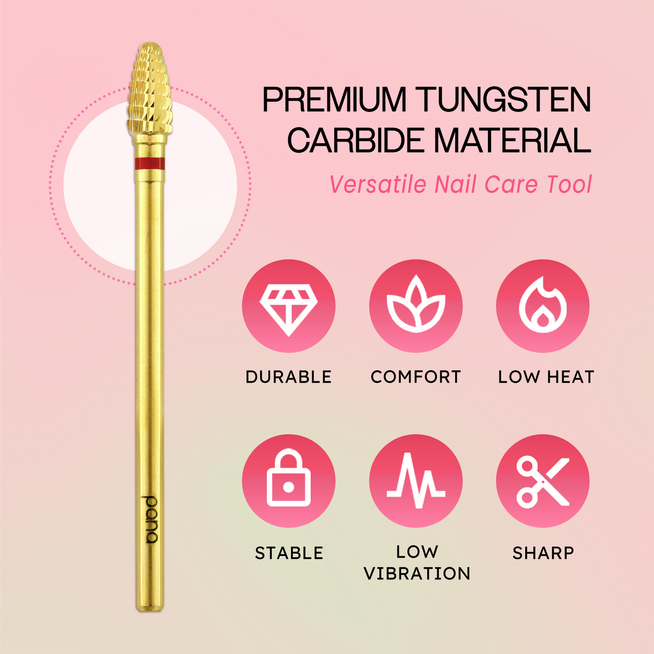 3/32" Mini Cone Gold Carbide Bit (XF - C)