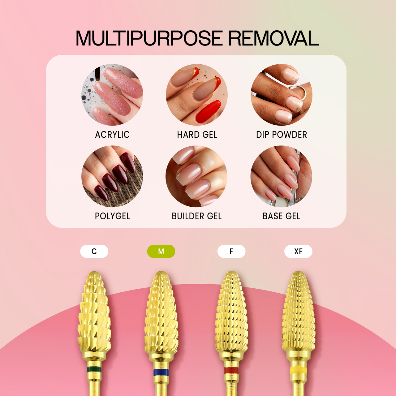 3/32" Large Cone Gold Carbide Bit (XF - C)